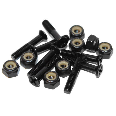 black steel skateboard hardware truck screws nuts trucks mounting