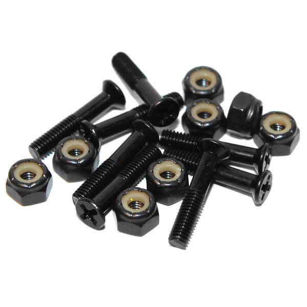 black steel skateboard hardware truck screws nuts trucks mounting