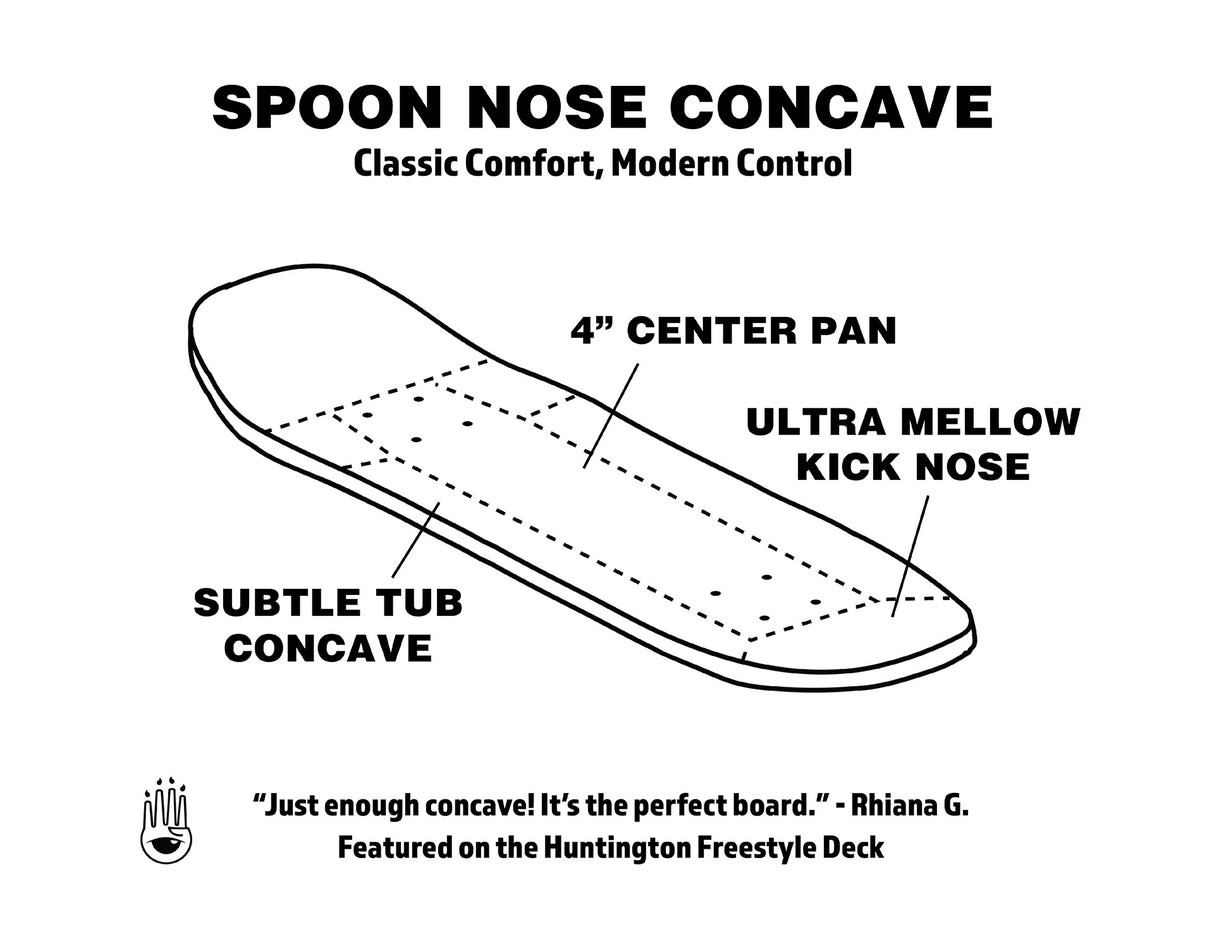 7.6" Spoon Nose Freestyle Skateboard Deck - Mike Osterman Pro