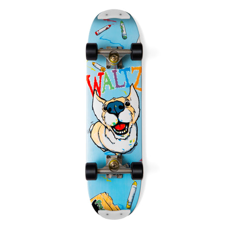 crayon corgi freestyle complete skateboard double kick 7.75" skateboard with dog eating crayons
